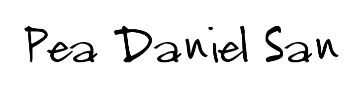 Pea Daniel San  Frei Schriftart Herunterladen