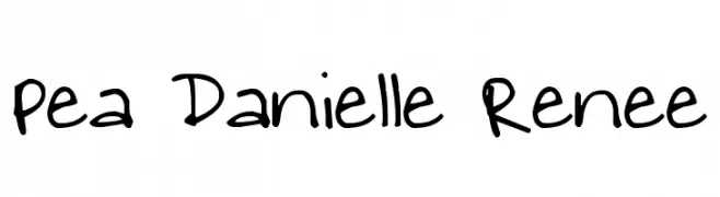 Pea Danielle Renee  Скачать бесплатные шрифты