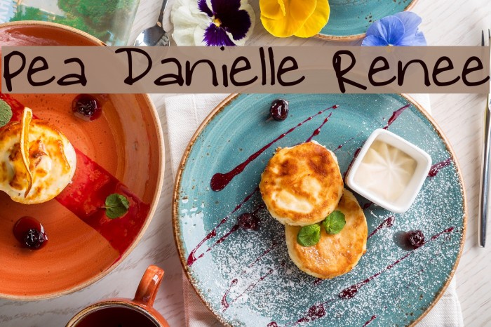 Pea Danielle Renee Font examples