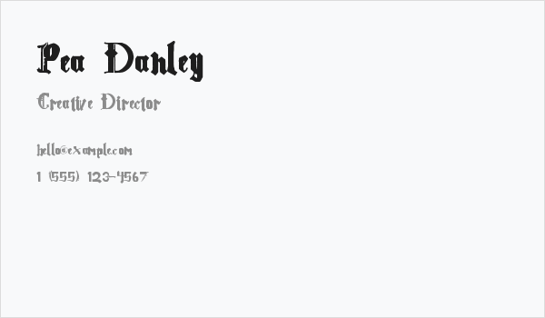 Pea Danley Business Card