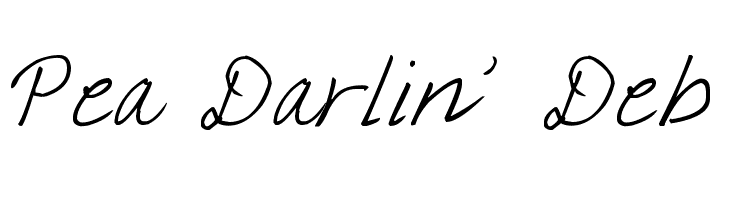 Pea Darlin' Deb Font