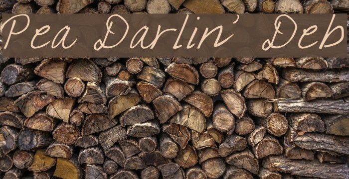 Pea Darlin' Deb Font examples