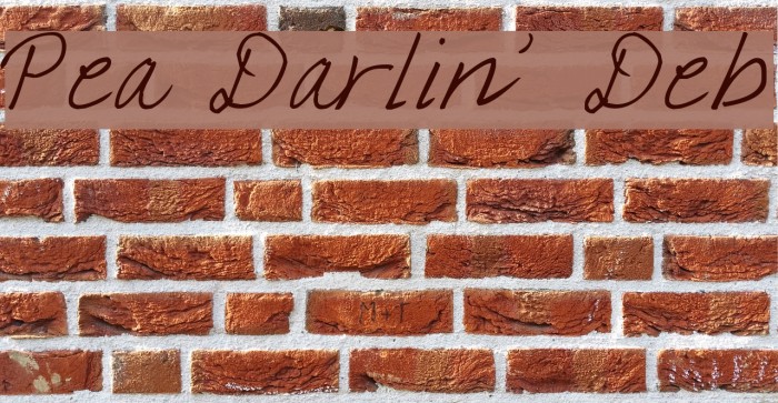 Pea Darlin' Deb Font examples