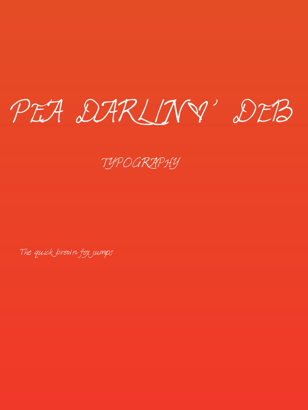 Pea Darlin' Deb Poster