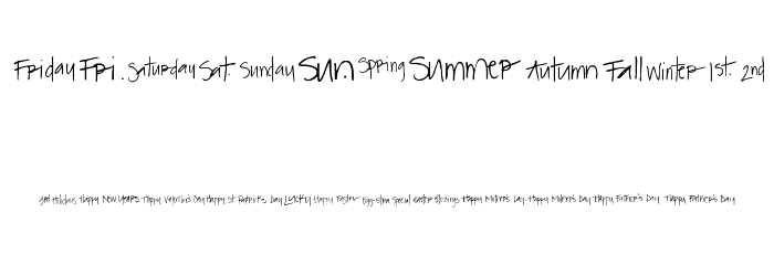 Pea Dawn's Doodles Font LOWERCASE