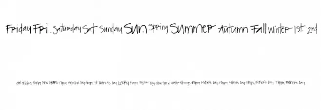 Pea Dawn's Doodles Font LOWERCASE
