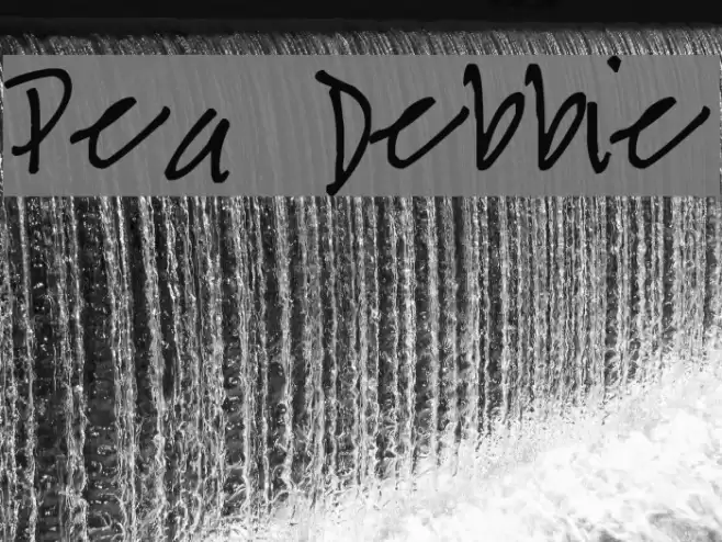 Pea Debbie Font examples