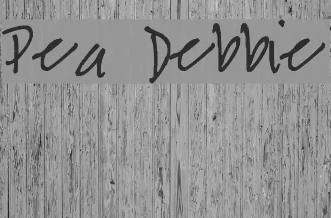 Pea Debbie Font examples