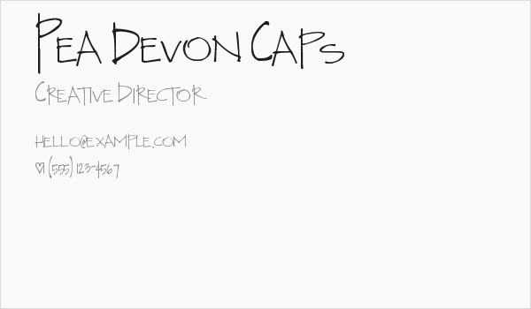 Pea Devon Caps Business Card