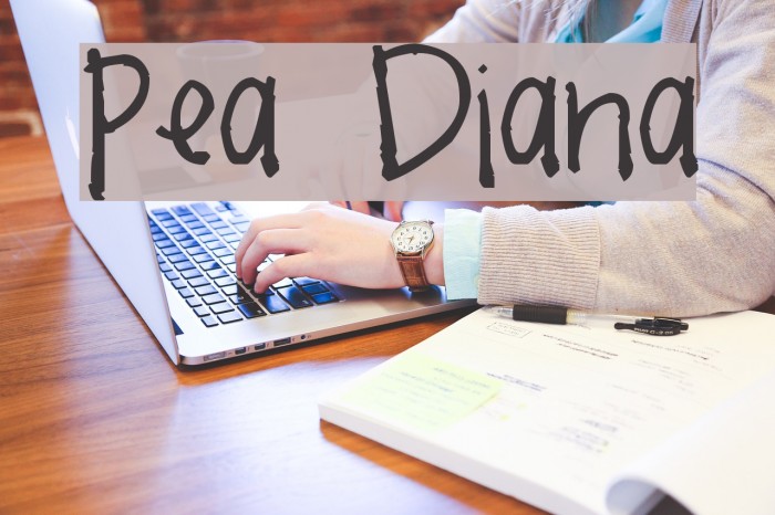 Pea Diana Font examples