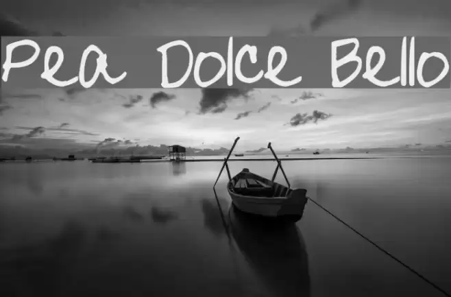 Pea Dolce Bello Font examples
