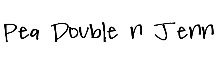 Pea Double n Jenn Font