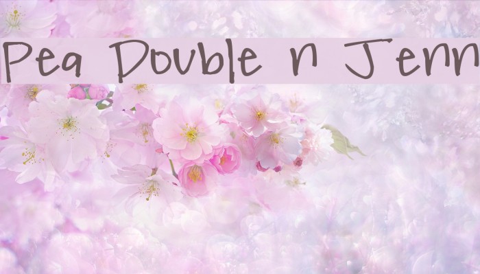 Pea Double n Jenn Font examples