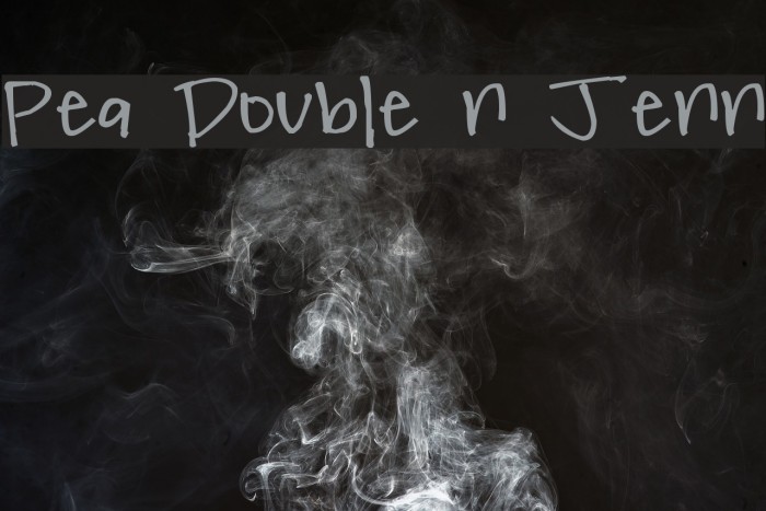 Pea Double n Jenn Font examples