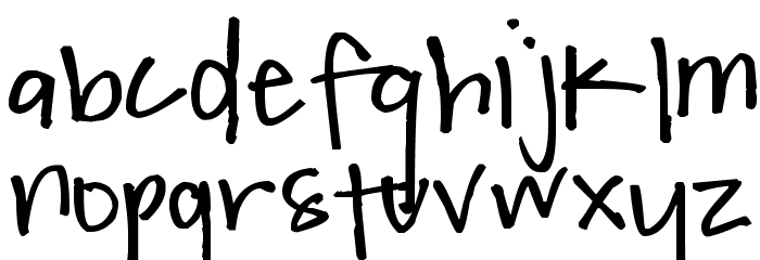 Pea Double n Jenn Font LOWERCASE