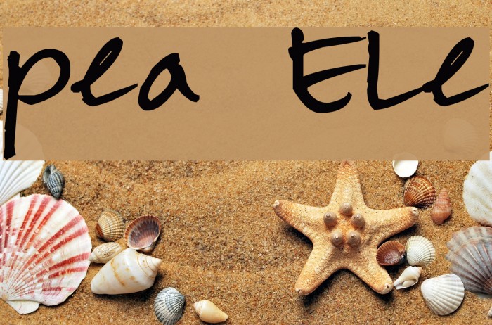 Pea Ele Font examples