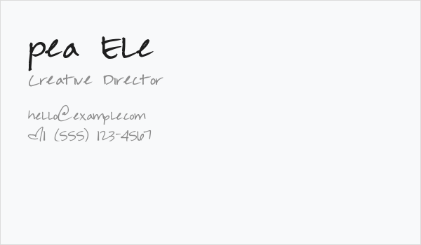 Pea Ele Business Card