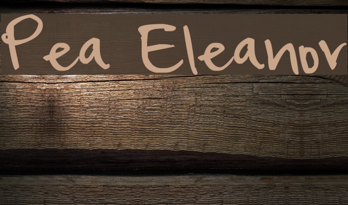 Pea Eleanor Font examples