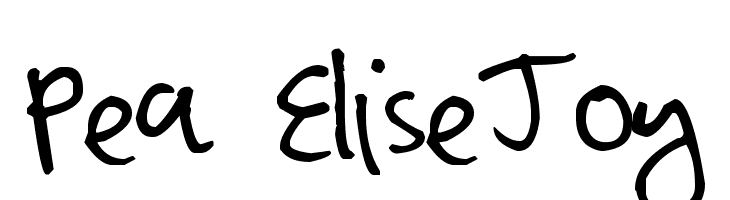 Pea EliseJoy Font