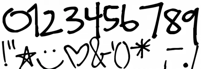 Pea EliseJoy Font OTHER CHARS