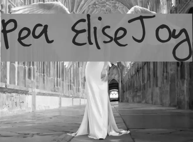 Pea EliseJoy Font examples