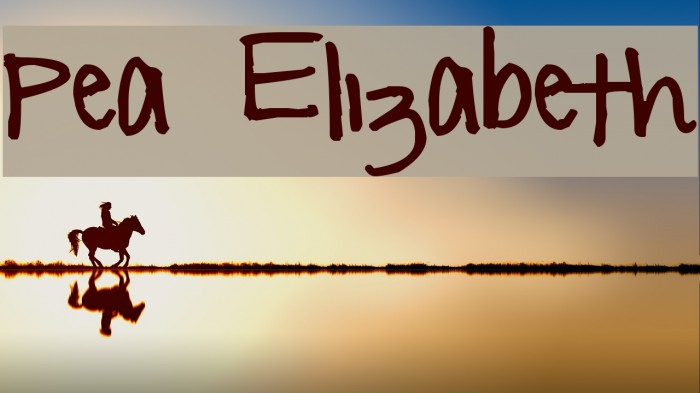 Pea Elizabeth Font examples