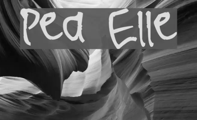 Pea Elle Font examples
