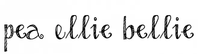 Pea Ellie Bellie  Frei Schriftart Herunterladen