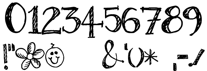 Pea Ellie Bellie Font OTHER CHARS