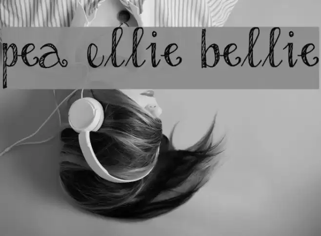 Pea Ellie Bellie Font examples