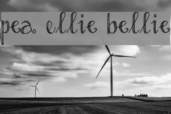 Pea Ellie Bellie Font examples