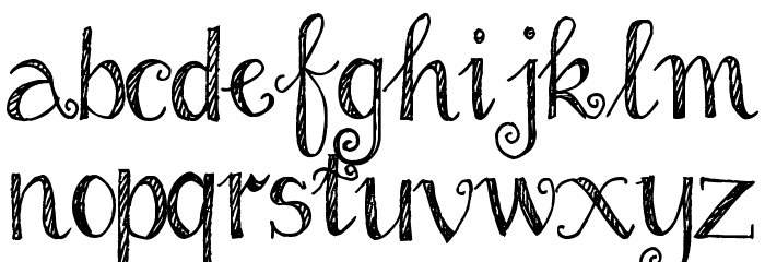 Pea Ellie Bellie Font LOWERCASE