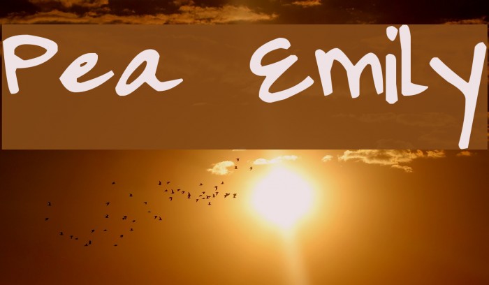 Pea Emily Font examples