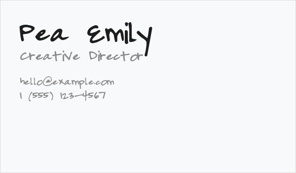 Pea Emily Business Card