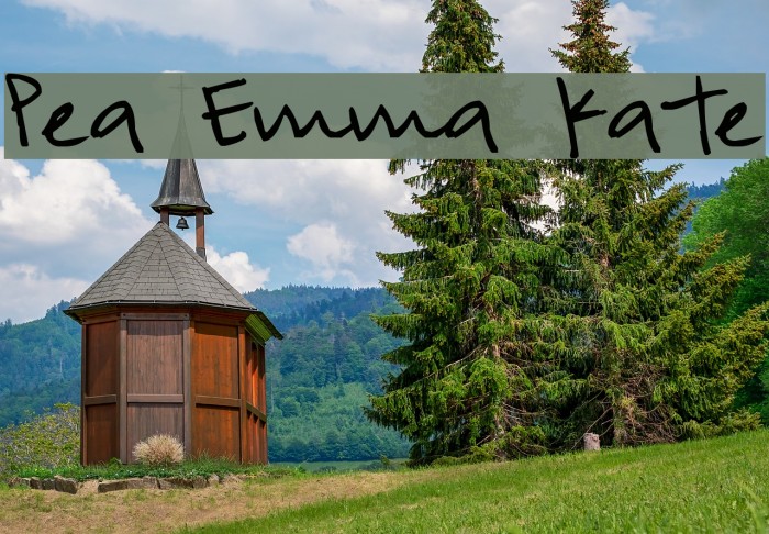 Pea Emma Kate Font examples