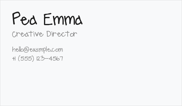 Pea Emma Business Card