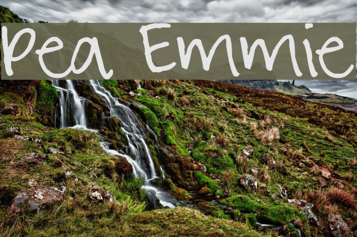 Pea Emmie Font examples