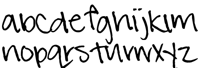 Pea Emmie Font LOWERCASE