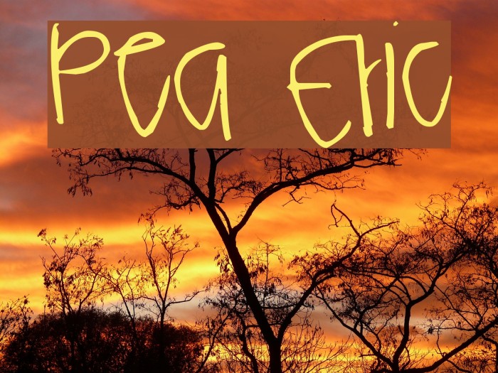 Pea Eric Font examples