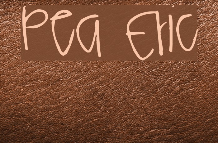 Pea Eric Font examples