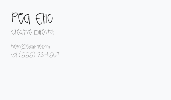 Pea Eric Business Card