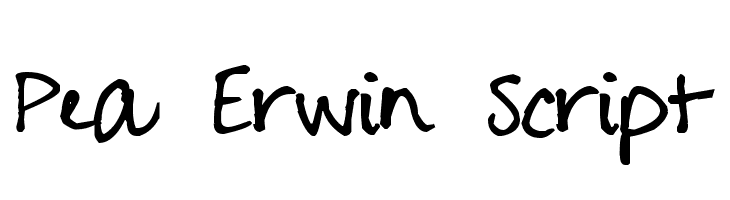 Pea Erwin Script  font caratteri gratis
