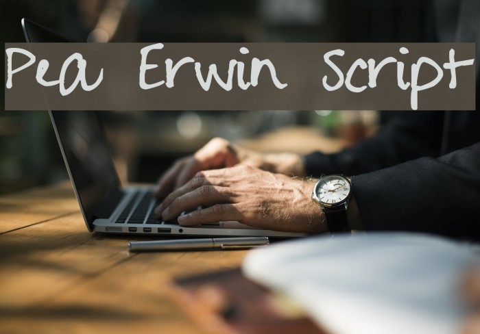 Pea Erwin Script Font examples
