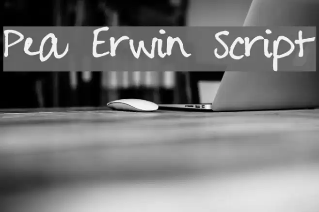Pea Erwin Script Font examples