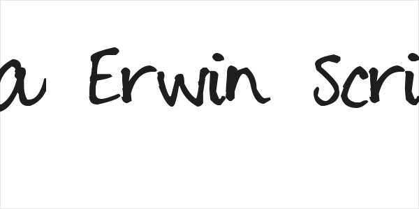 Pea Erwin Script Logo
