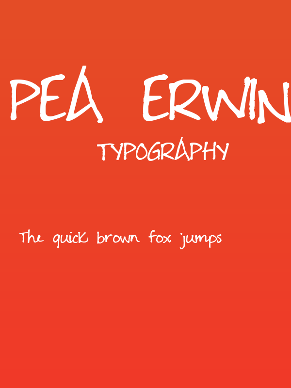 Pea Erwin Script Poster