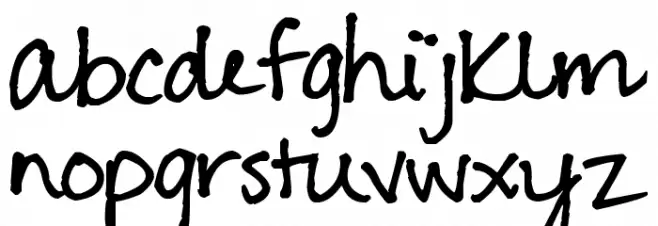 Pea Erwin Script Font LOWERCASE