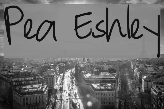 Pea Eshley Font examples