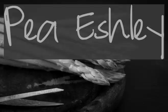 Pea Eshley Font examples