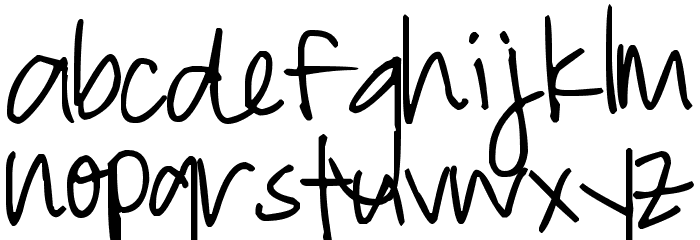 Pea Eshley Font LOWERCASE